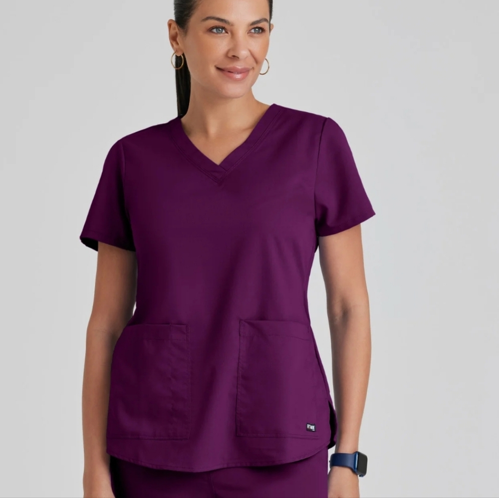 GREYS ANATOMY Aubrey 2 Pocket Scrub Top - 3XL